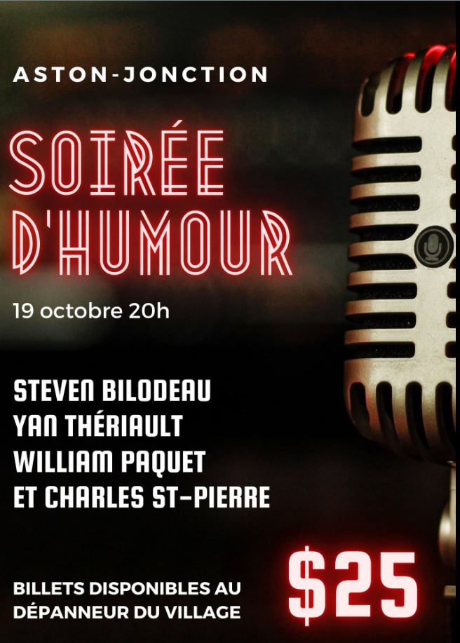 Soirée d’humour 3e édition Municipalité d'AstonJonction